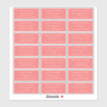 Citrus Minimalist Pink Wedding Guest Address Sticker<br><div class="desc">Introducing our Citrus Minimalist Pink Wedding Guest Address Sticker Design, where simplicity meets sophistication in a palette of bright citrus hues. With solid backgrounds in pink, orange, yellow, or green, and clean typographic fonts, this theme exudes contemporary elegance with a touch of retro charm. Designed to complement our Citrus Watercolor...</div>
