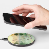 Citrus Mountain Reflection feathers JUST BREATHE Wireless Charger (Hand)