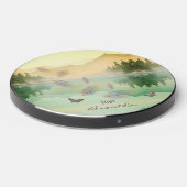 Citrus Mountain Reflection feathers JUST BREATHE Wireless Charger (Front 2)
