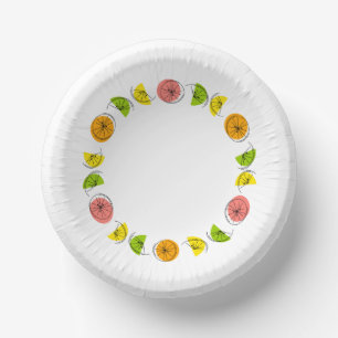 Citrus Multi Circle Paper Bowls
