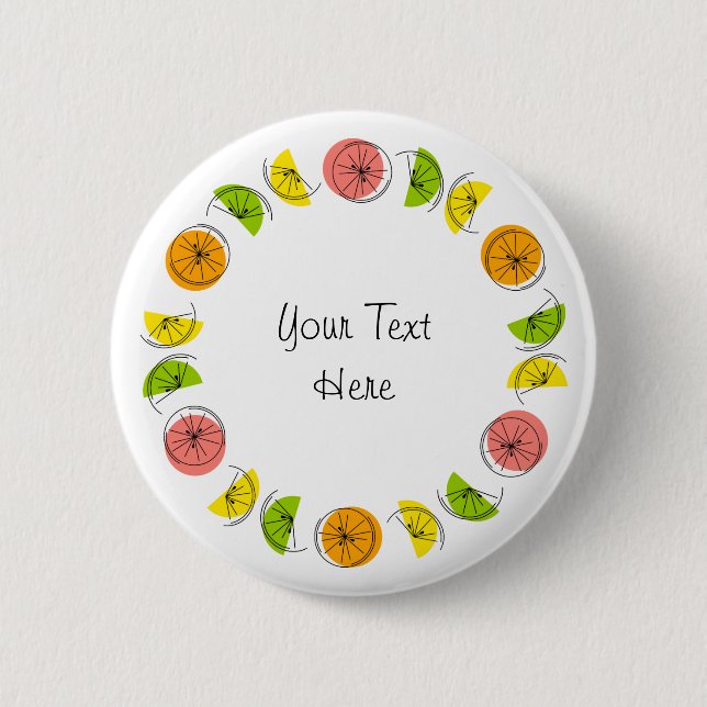 Citrus Multi Circle Text button round (Front)