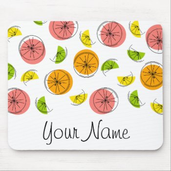 Citrus Multi Name Mouse Pad by QuirkyChic at Zazzle