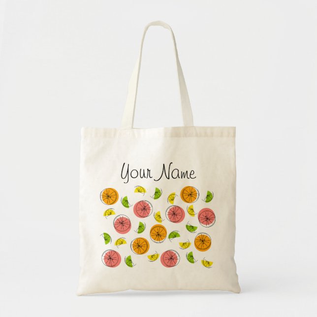 Citrus Multi Name two-sided tote bag (Front)