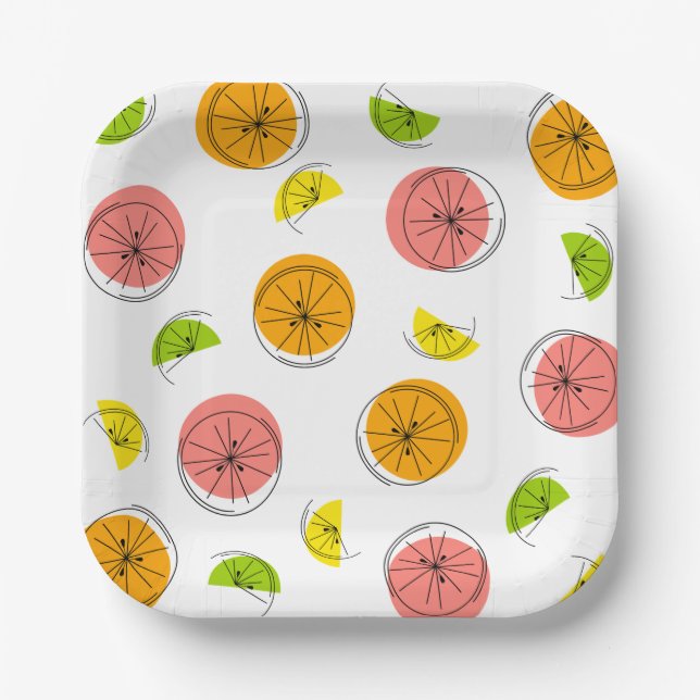 Citrus Multi  Paper Plates (Front)