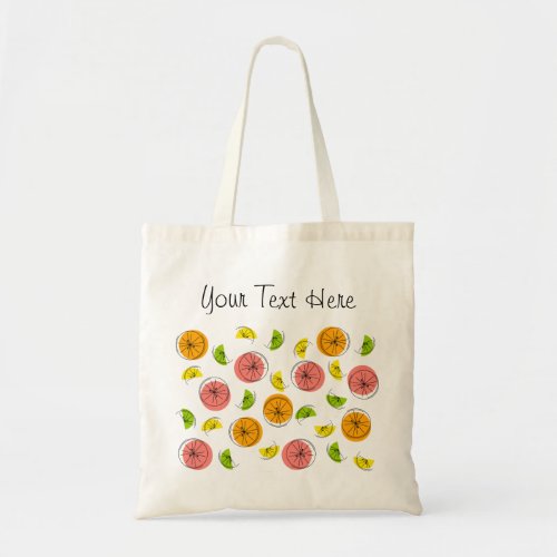 Citrus Multi Text two_sided tote bag