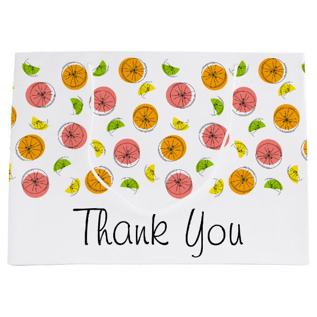 Citrus Multi Thank You gift bag large (Front)