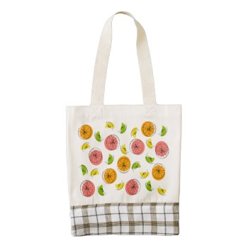 Citrus Multi Zazzle Heart Tote Bag by QuirkyChic at Zazzle