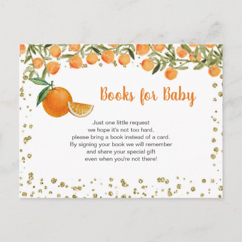 Citrus Orange Baby Books insert card