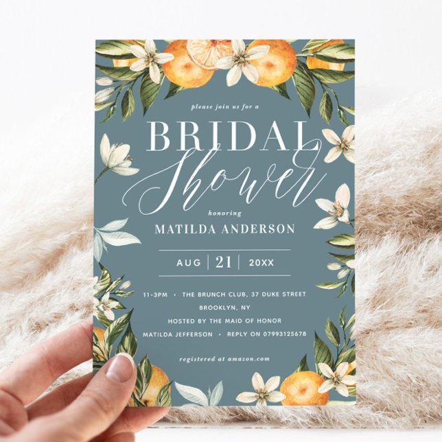 Citrus, orange + blossom bridal shower party (Creator Uploaded)