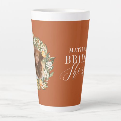 Citrus orange blossom bridal shower party decor l latte mug