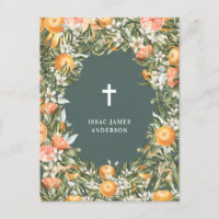Citrus, orange + blossom christening baptism