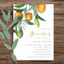 Citrus Orange Botanical Boho Bridal Shower Invite