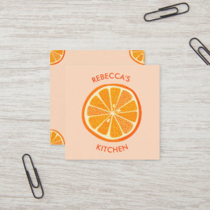Citrus Orange Catering Square Business Card