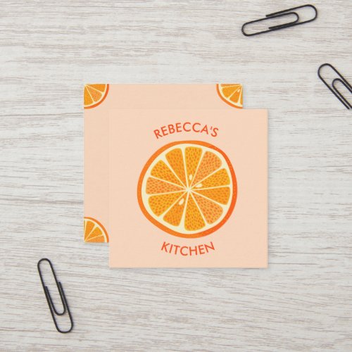 Citrus Orange Catering Square Business Card