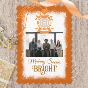 Citrus Orange Company Logo Christmas Photo Holiday Card