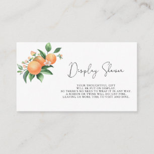Citrus orange - Display shower Enclosure Card