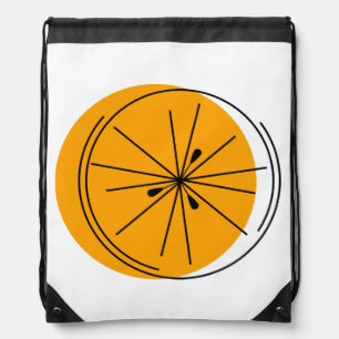 Citrus Orange drawstring backpack