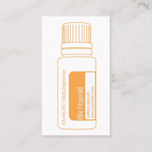 Citrus Orange Essential Oil Bottle Business Card