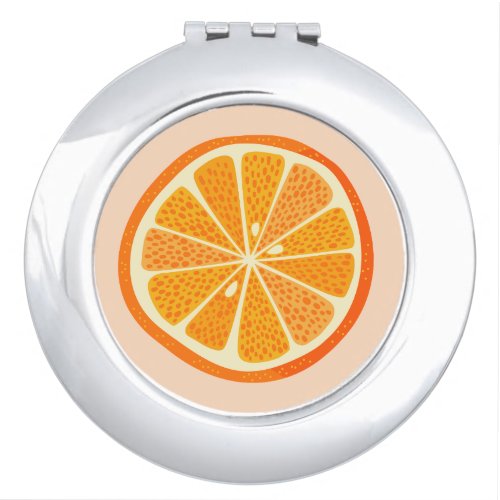 Citrus Orange Fruit Fun Compact Mirror