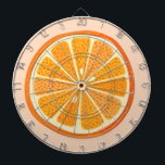 Citrus Orange Fruit Fun Dart Board<br><div class="desc">Fun,  zingy and delicious orange citrus fruit on a blush pink background.  Perfect for foodies and anyone who loves cooking.
Original art by Nic Squirrell.</div>