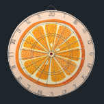 Citrus Orange Fruit Fun Dart Board<br><div class="desc">Fun,  zingy and delicious orange citrus fruit on a blush pink background.  Perfect for foodies and anyone who loves cooking.
Original art by Nic Squirrell.</div>