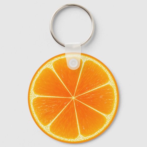 Citrus Orange Fruit Slice Keychain