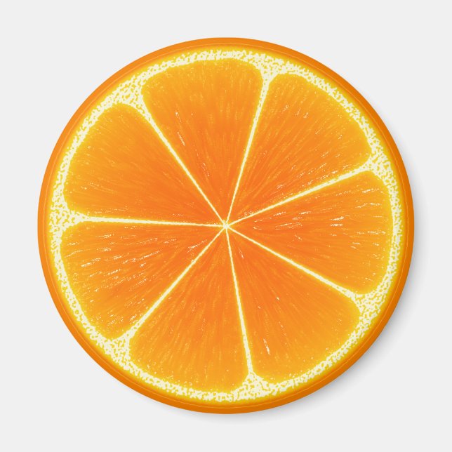 Citrus Orange Fruit Slice Magnet (Front)