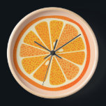 Citrus Orange Fun Clock<br><div class="desc">Fun orange citrus fruit on a blush pink background.  Perfect for foodies,  healthy eaters,  cafes,  restaurants and anyone who loves cooking. Get some visual vitamin C.  Original art by Nic Squirrell.</div>