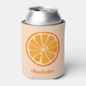 Citrus Orange Fun Personalized Can Cooler (Can Front)