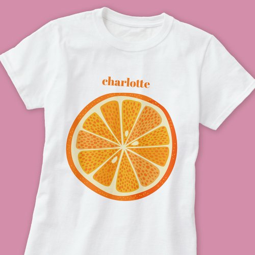 Citrus Orange Fun Personalized T_Shirt