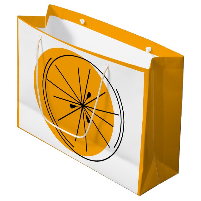 Citrus Orange gift bag large orange (Front Angled)