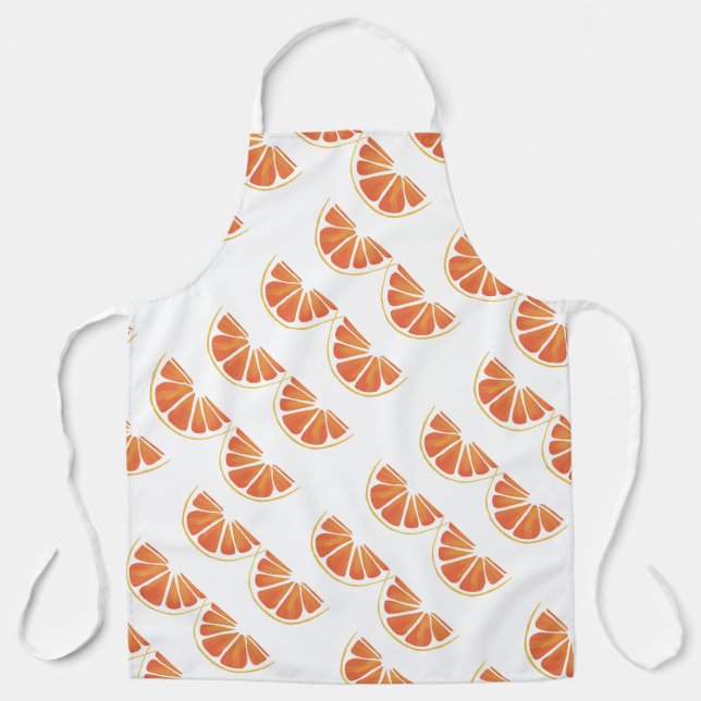 Citrus Orange Grapefruit Slice Art Apron (Front)