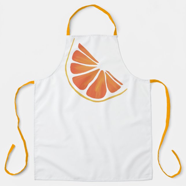Citrus Orange Grapefruit Slice Art Apron (Front)