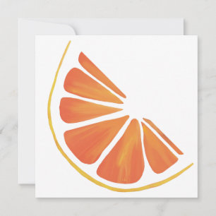 Citrus Orange Grapefruit Slice Art Card