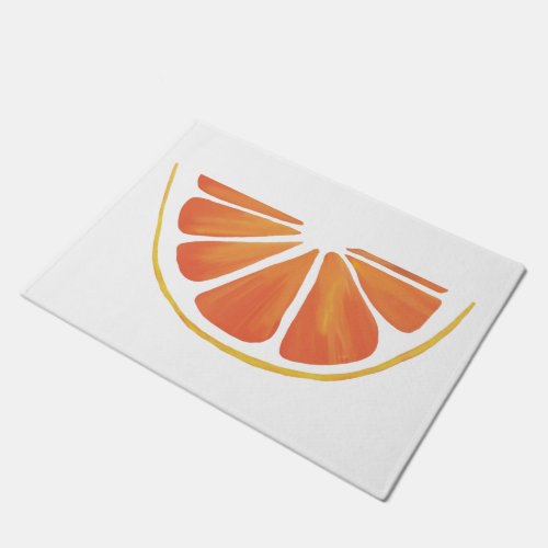 Citrus Orange Grapefruit Slice Art Doormat