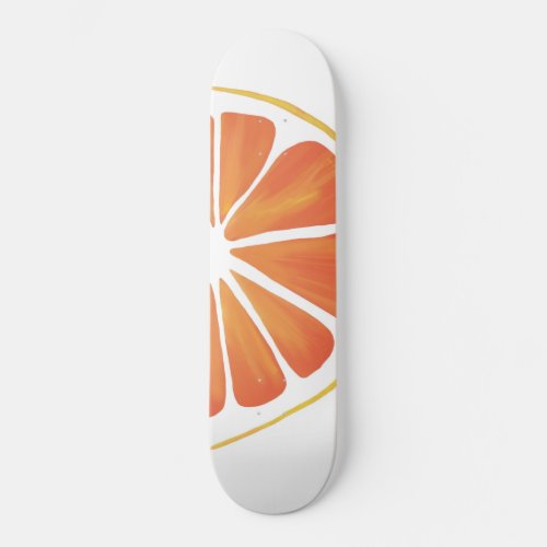 Citrus Orange Grapefruit Slice Art Skateboard