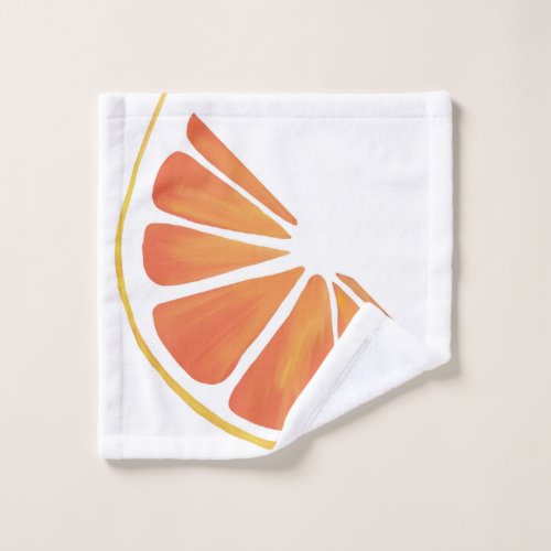 Citrus Orange Grapefruit Slice Art Wash Cloth