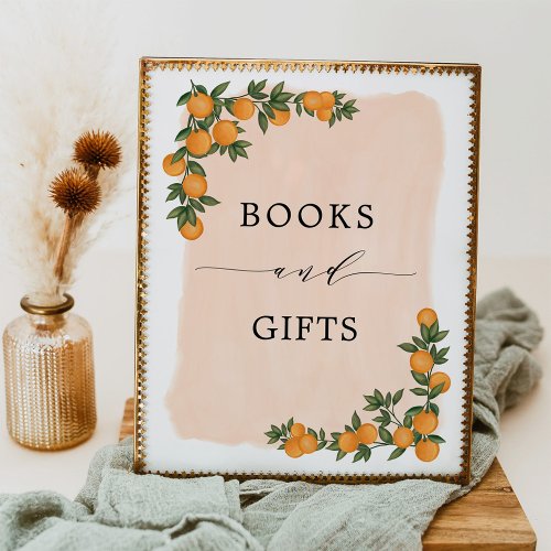 Citrus Orange Greenery Cutie Books  Gifts Sign