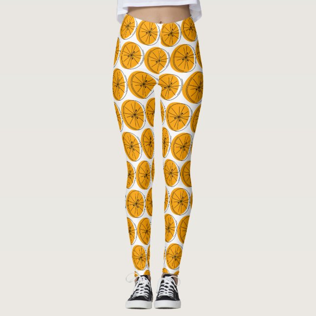 Citrus Orange Multi leggings (Front)