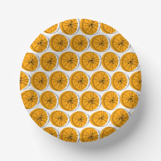 Citrus Orange Multi Paper Bowls (Front)