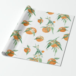 Orange Blossom Wrapping Paper – White Tree Paper