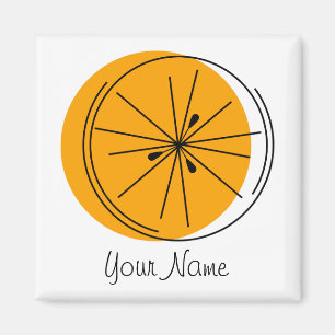 Citrus Orange Name magnet square