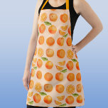 Citrus Orange Pattern Apron<br><div class="desc">Zingy and delicious orange citrus fruit pattern on a blush pink background.  Perfect for foodies and anyone who loves cooking.
Origninal art by Nic Squirrell</div>