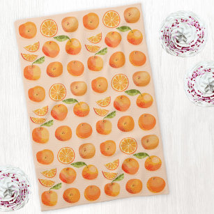 Citrus Orange Pattern Kitchen Towel