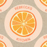 Citrus Orange Personalized Classic Round Sticker