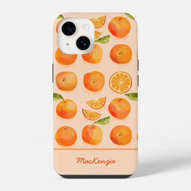 Citrus Orange Personalized Iphone Case (Back)