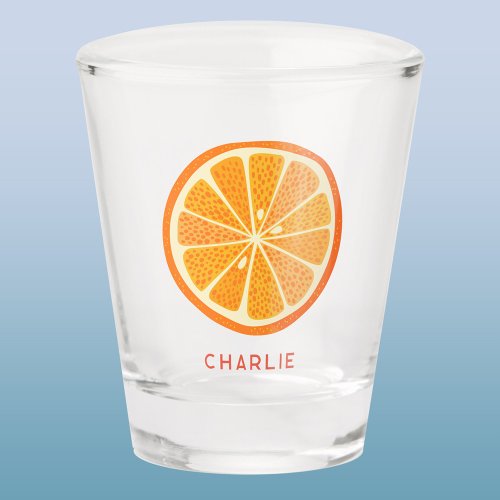 Citrus Orange Personalized Shot Glass