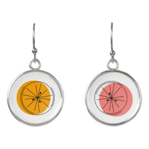 Citrus Orange Pink earrings