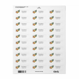 Citrus Orange Return Address Label 