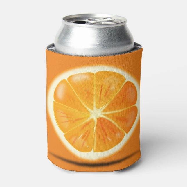 Citrus Orange Slice Can Cooler (Can Front)